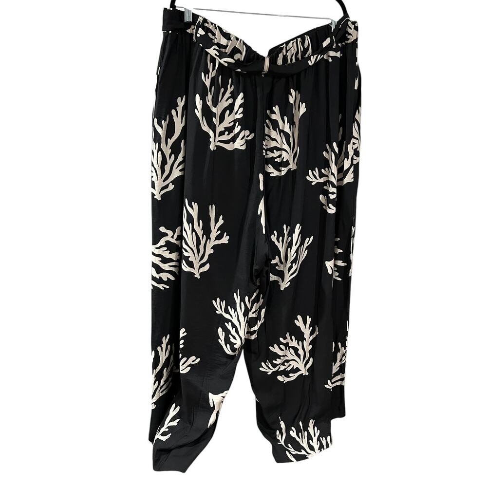 Ava & Viv Elastic Waist Pull On Wide Leg Pants with Tie Belt Plus Size 2X EUC - Picture 4 of 4